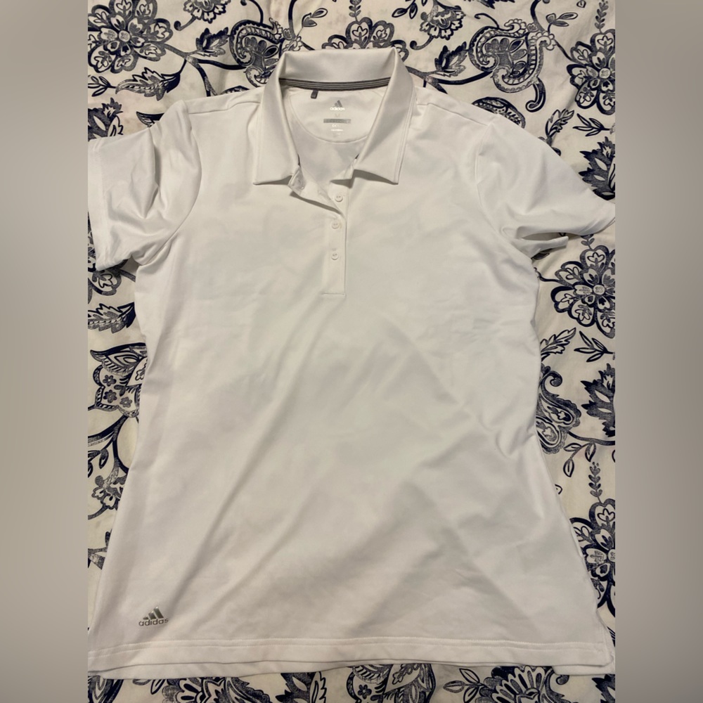 White Adidas Gold Shirt